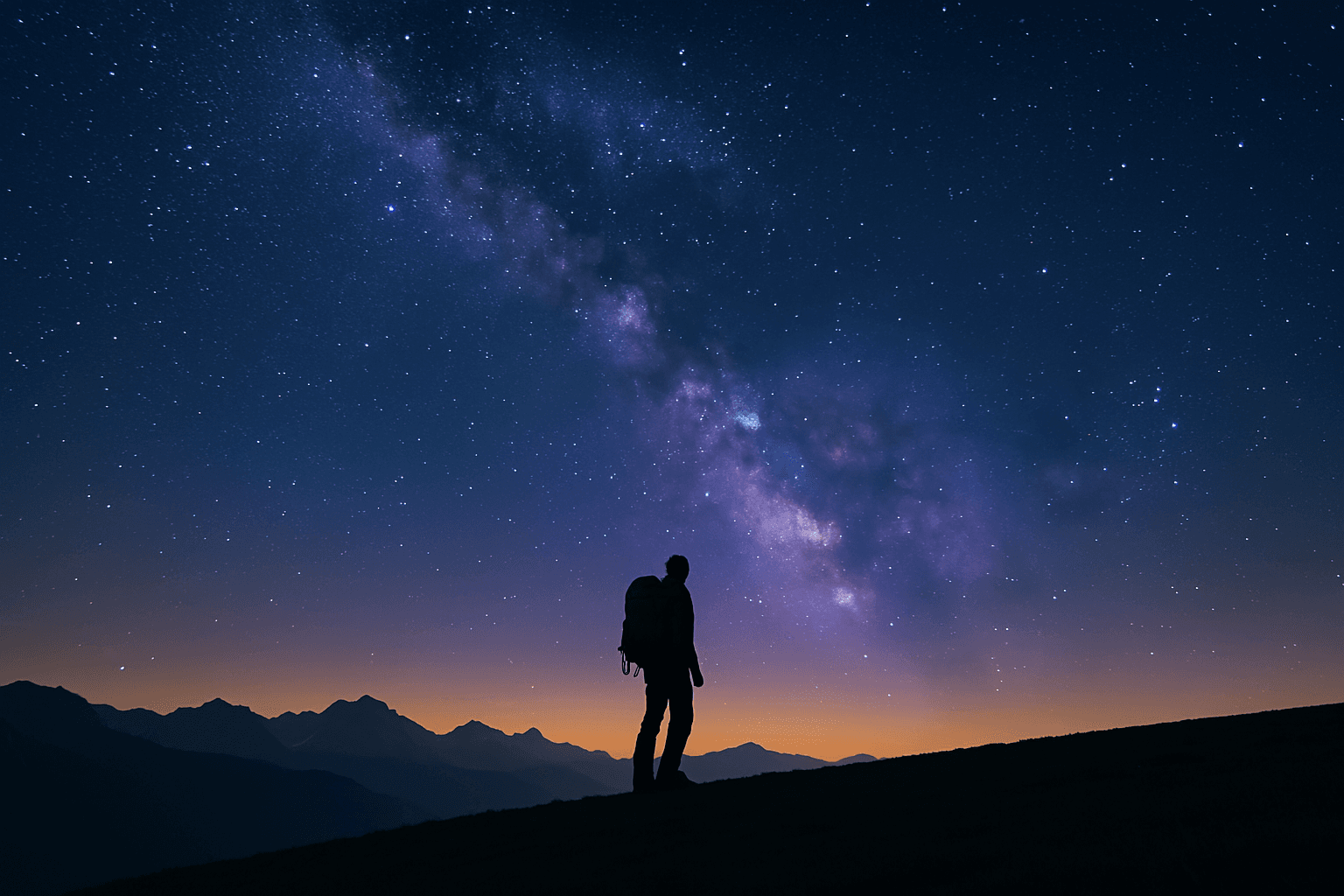 Uma pessoa sentada sozinha na beira de um penhasco a olhar para um vale montanhoso.